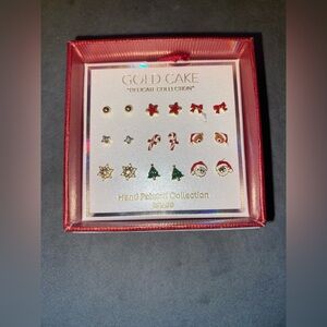 BNIB Gold Cake Christmas 2025 9 Sets of Earrings $58